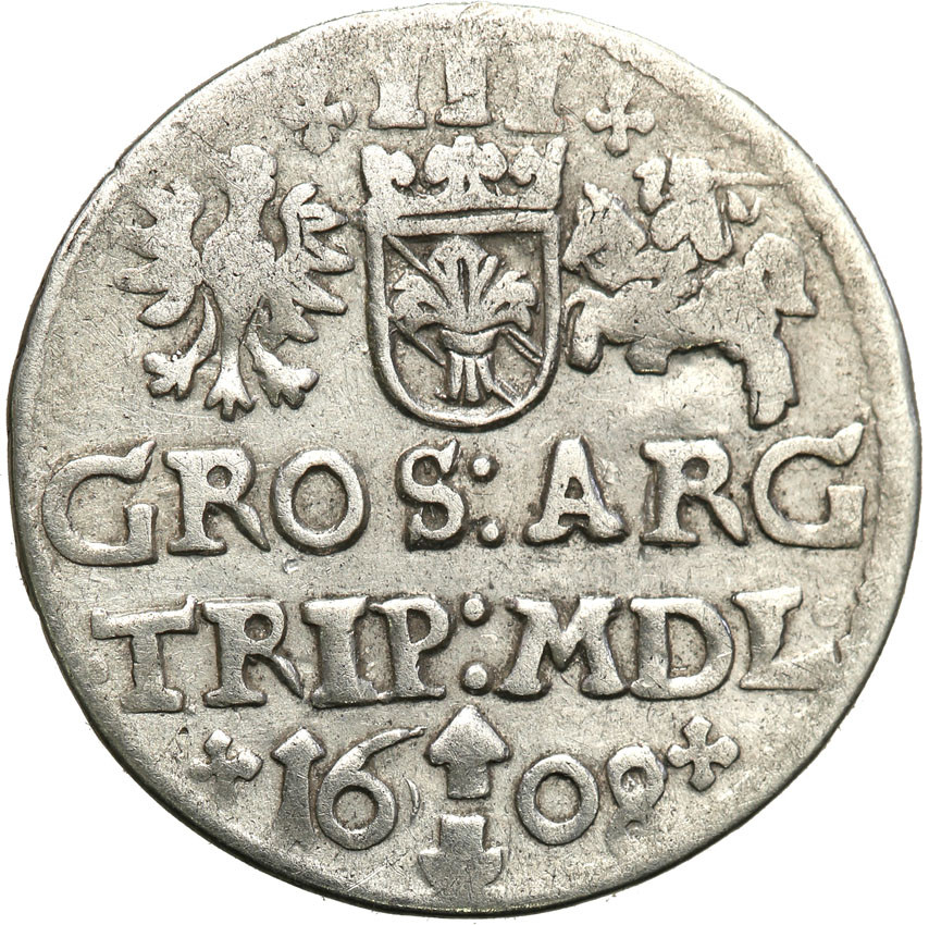 Zygmunt III Waza. Trojak (3 grosze) 1608, Wilno NIENOTOWANY